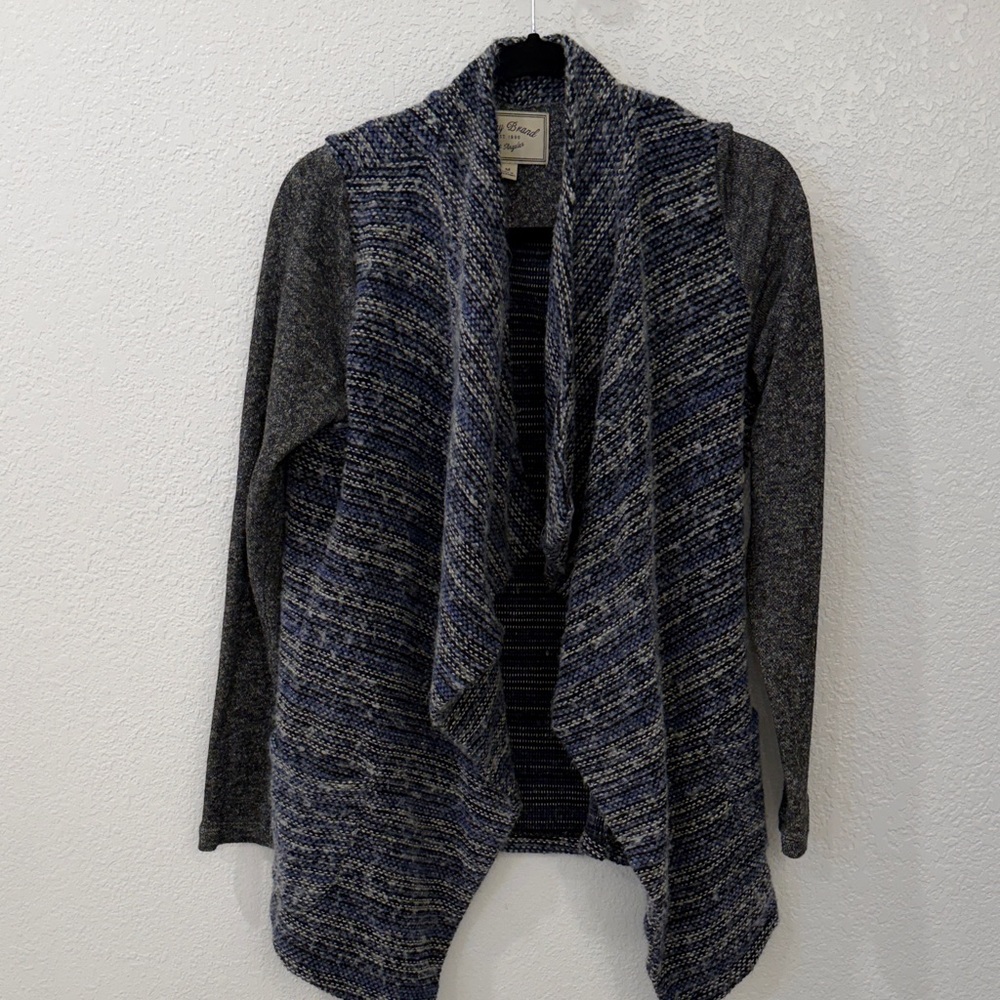 Lucky brand Charcoal and Navy Open Front Cardigan